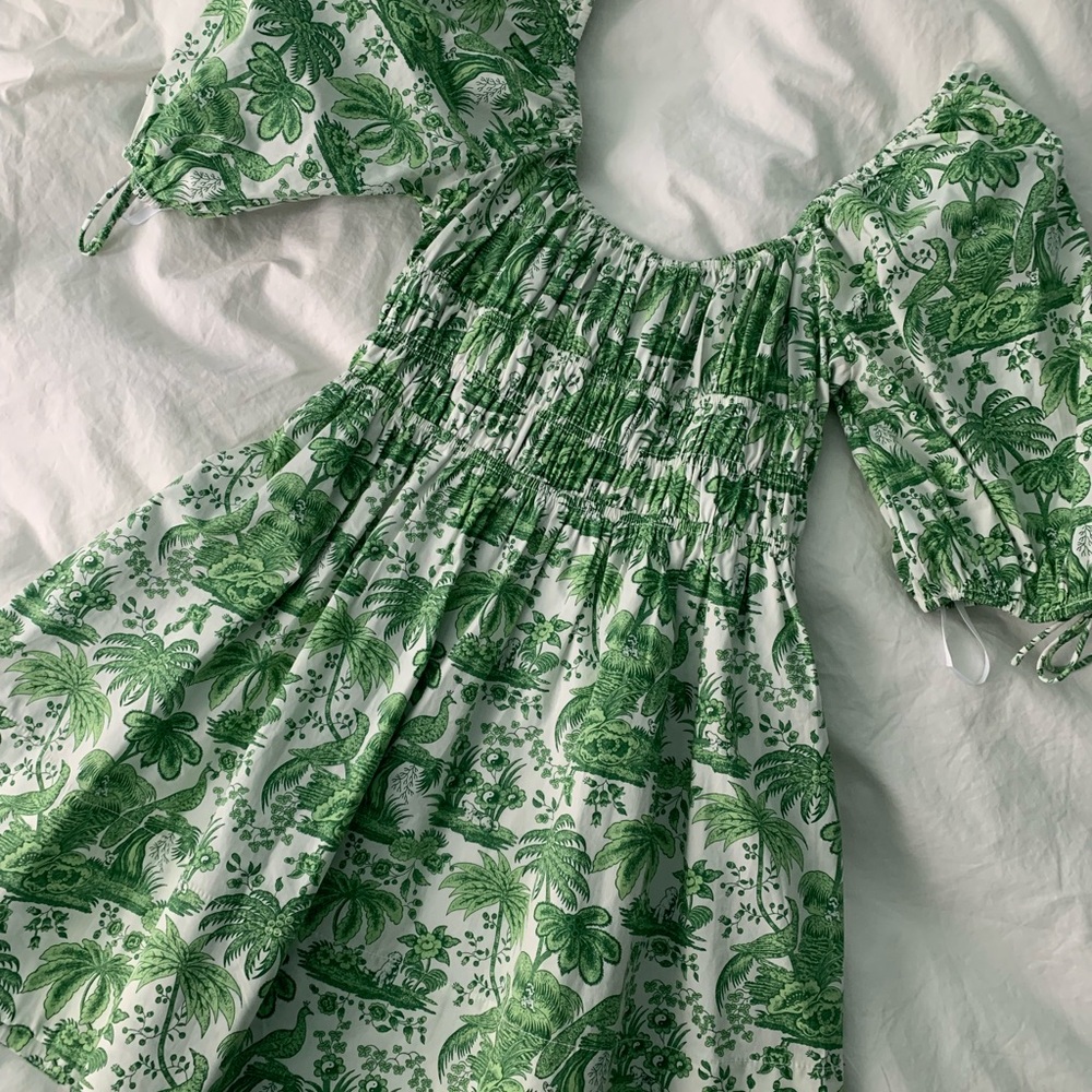 Green Floral Women's Dress